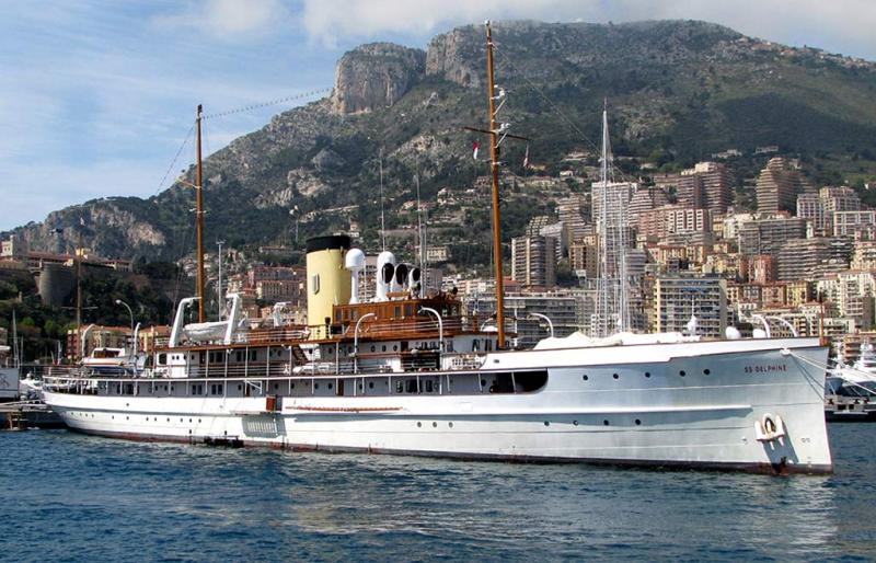 258 foot steam yacht Delphine The 258-foot steam yacht Delphine is for sale with Northrop and Johnson.