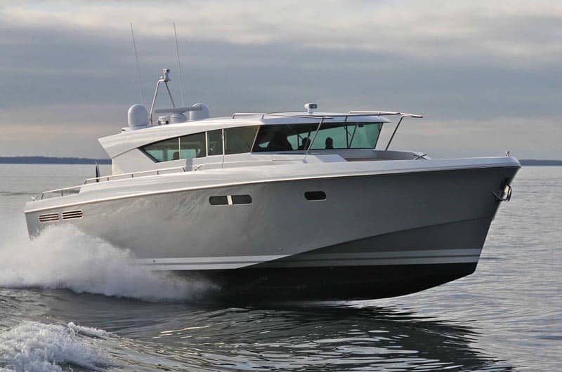 The 54 IPS is the first Delta Powerboats model available for sea trials in America.