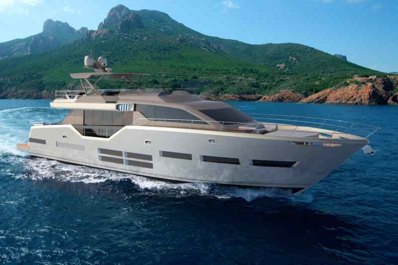 A rendering of one of the yachts in the Timeless Collection.