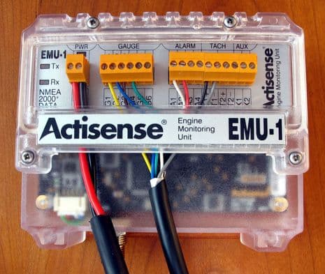 Gemeco's Actisense EMU-1 lets you view analog engine data on any NMEA 2000 display.