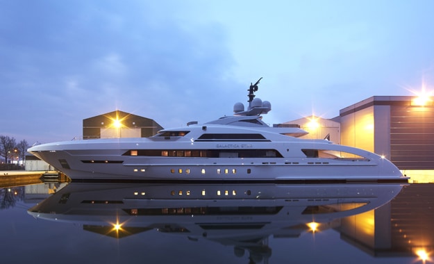 213-foot Heesen motoryacht Galactica Star This is a rendering of the 213-foot Heesen motoryacht Galactica Star, which has launched and is due for delivery to her owner in June 2013.