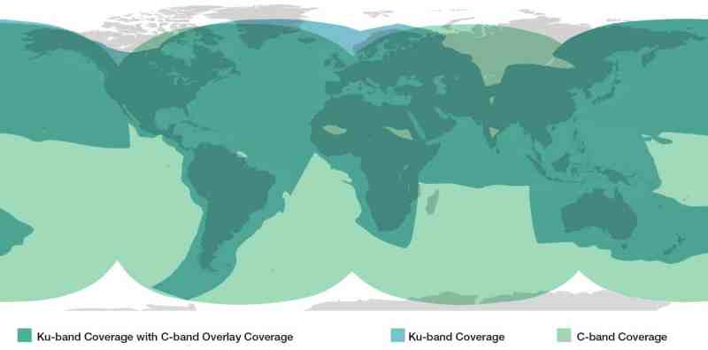 KVH satellite network coverage