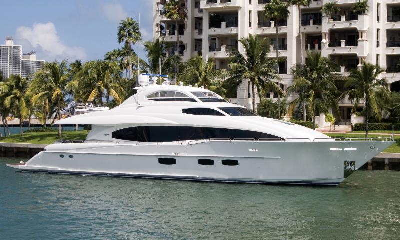 116-foot Lazzara motoryacht Serenity The 116-foot Lazzara Serenity is on display this weekend at the Miami Yacht & Brokerage Show.