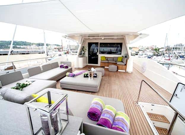 Ferretti motoryacht Le Petit Bateau The Ferretti Le Petit Bateau is open for charter at the Monaco Grand Prix.