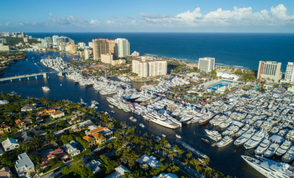 yachts parked in an island's harbor