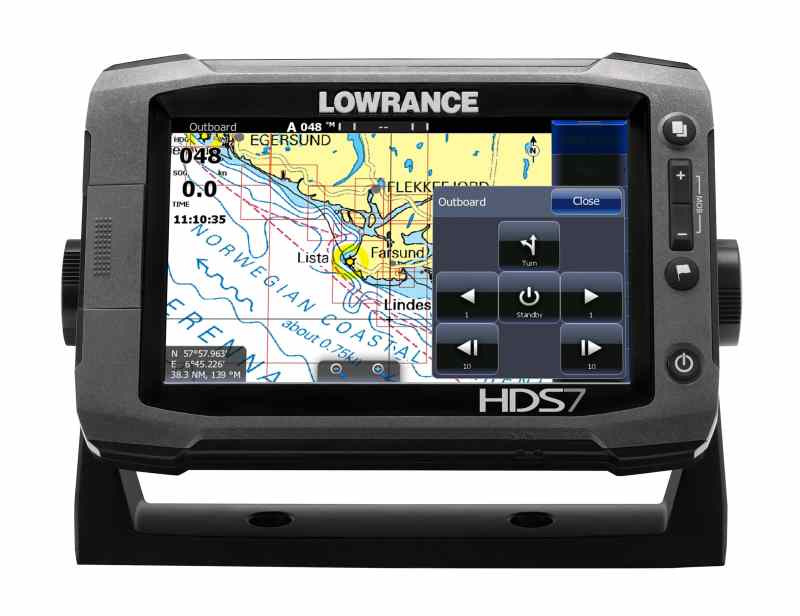 Lowrance Outboard Pilot This is how the Lowrance Outboard Pilot software looks on a Gen2 Touch multifunction display.