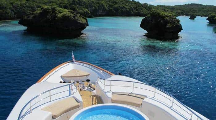 Charter yacht Masteka 2 The 121-foot Kha Shing motoryacht Masteka 2 is available for South Pacific yacht charter through November 2013.