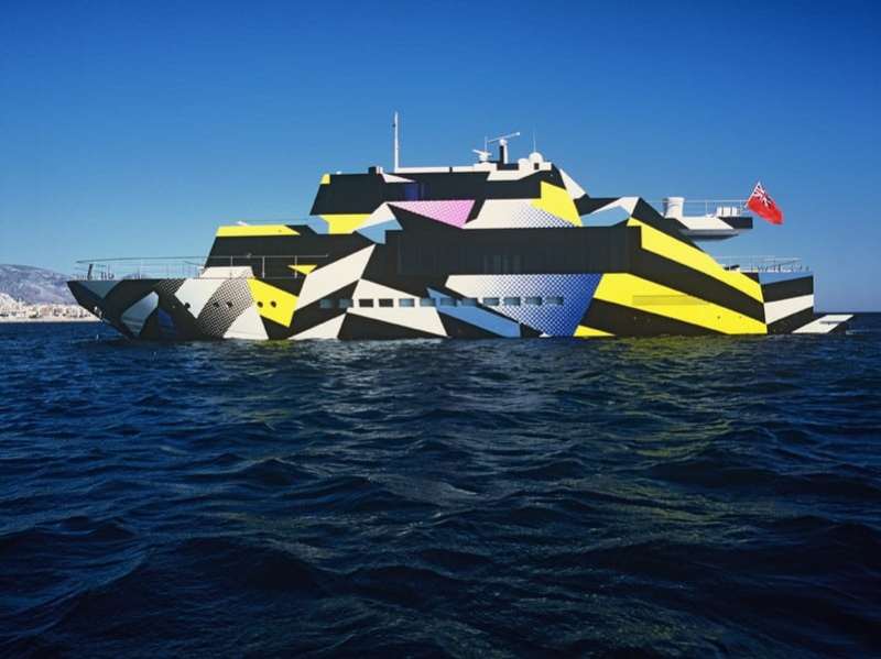 The 115-foot Guilty is turning heads on the docks near Athens.