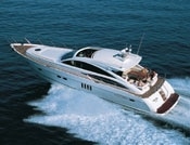 MAX HEADROOM: The 65's sunroof retracts seamlessly, flooding the helm and saloon with light and air.