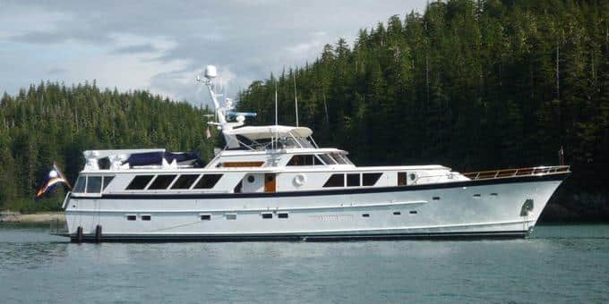 96-foot Burger motoryacht Oriana When the 96-foot Burger Oriana sells, proceeds will go toward a children's scholarship fund.