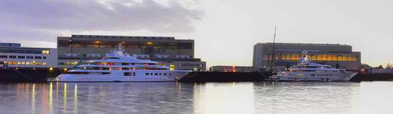 Lurssen yachts Quantum Blue and Pelorus Lurssen yachts Quantum Blue and Pelorus