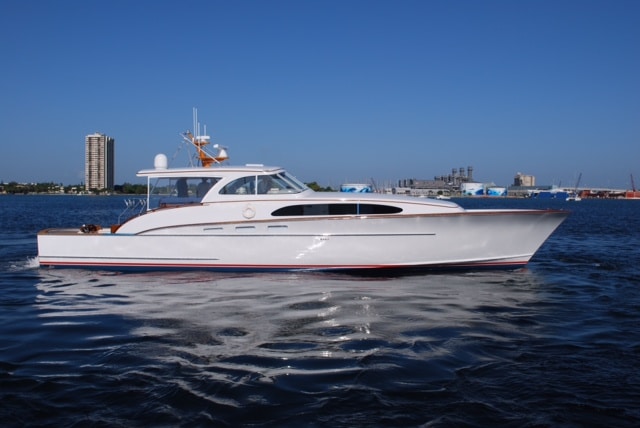 Rybovich Lizzy Bee Michael Rybovich & Sons has launched its first build, the 64-foot Lizzy Bee commissioned for a four-time Rybovich owner. She can hit 39 knots with her twin 900-horsepower Volvo Penta pod drives and has solid efficiency speeds too, burning 66 gph at 32 knots or 50 gph at 29 knots. Her range at 9 knots is 3,600 miles. As the owner stated in a press release, "Europe, here we come."