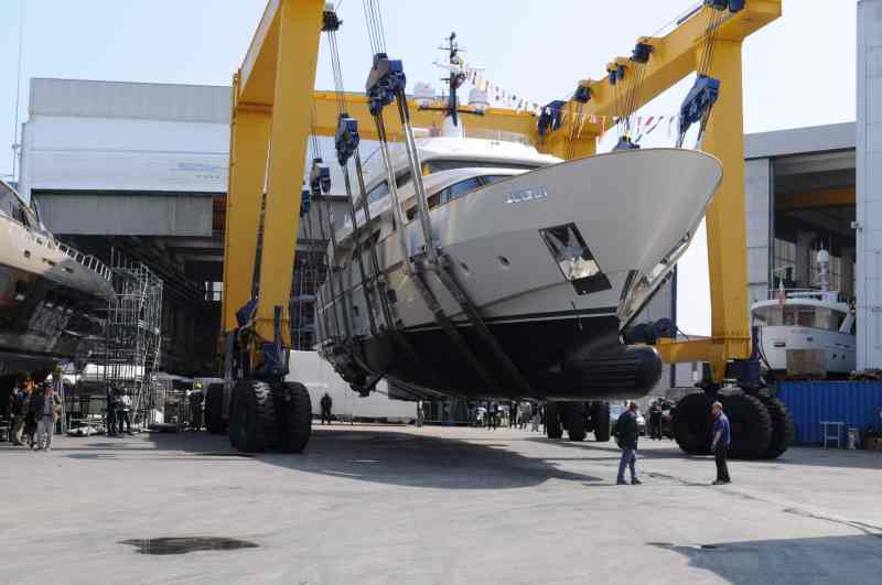 Sanlorenzo 112SD motoryacht This is the first Sanlorenzo SD112 to launch, but three more are already in advanced stages of production.
