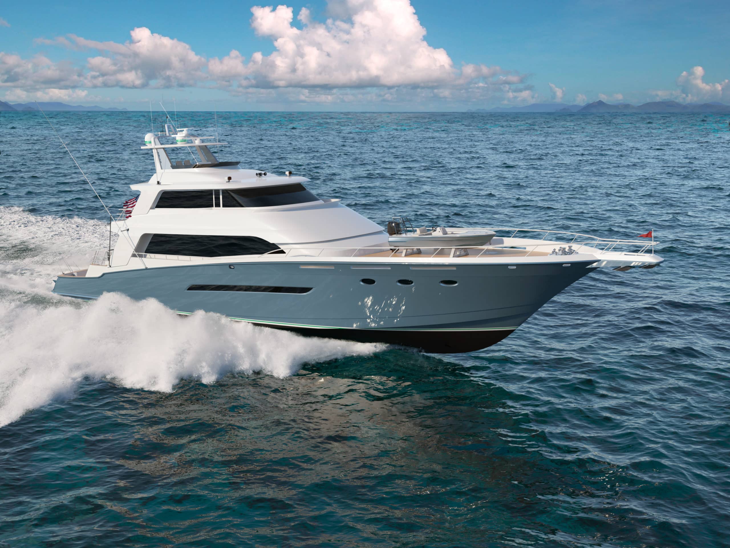 This 124-foot Global Fish sport yacht is a joint project. | Yachting