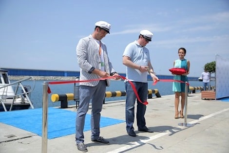 A ribbon-cutting ceremony marked the opening of the marina at Sochi.