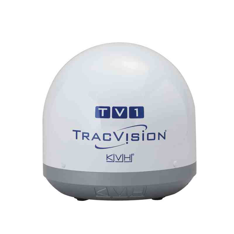 KVH TracVision TV1 The TracVision TV1 is a 12.5-inch marine satellite TV system ideal for coastal cruising on smaller boats.