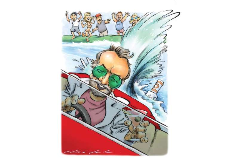 Steve Haefele boat wake illustration