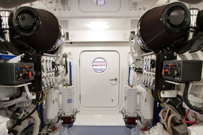yacht-maintenance-1 Diesel engine room