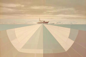 Boat and sonar graphic