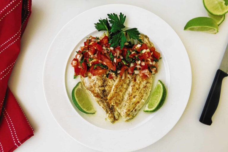 Trout with Tomato-Onion Salsa