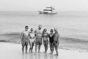 The Young family on a beach