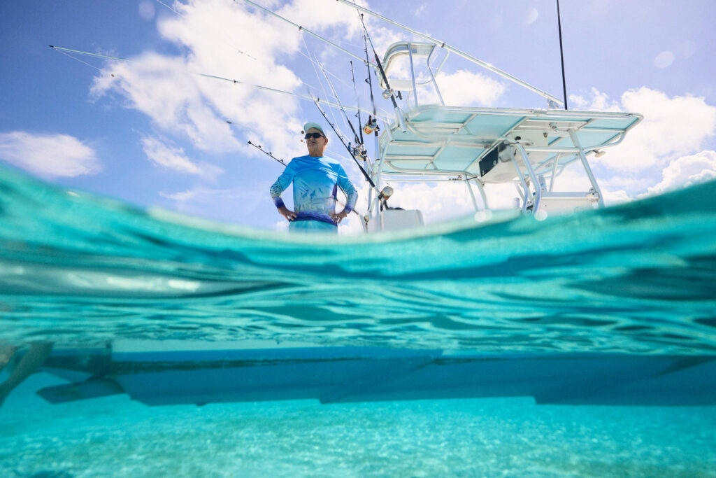 Guy Harvey on a boat